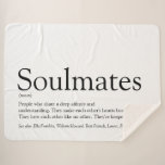 Personalized Soulmates Definition Black And White Sherpa Blanket<br><div class="desc">The perfect gift for true soulmates. Designed by Thisisnotme©</div>