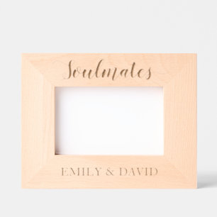 Personalized Soulmates Newlyweds Couples Names Etched Frames