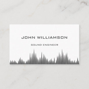 Personalized Sound Engineer Audio Engineering Business Card