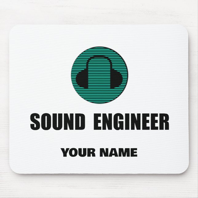 Personalized Sound Engineer Audio Engineering Mouse Pad (Front)