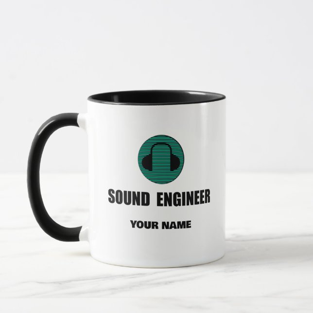 Personalized Sound Engineer Audio Engineering Mug (Left)
