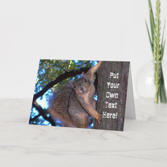 Personalized "Sounds Squirrely to Me" Card (Front)