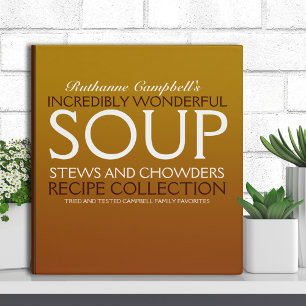Personalized Soup and Stew Recipe Binder
