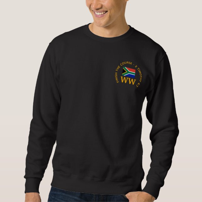 Personalized SOUTH AFRICA Flag MONOGRAM Golf Sweatshirt (Front)