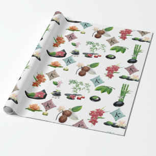 Personalized Spa Items Wrapping Paper