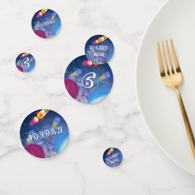 Personalized Space Birthday Confetti (Group)
