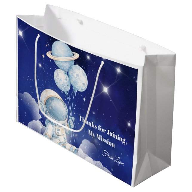 Personalized Space Birthday Favour Bag (Front Angled)