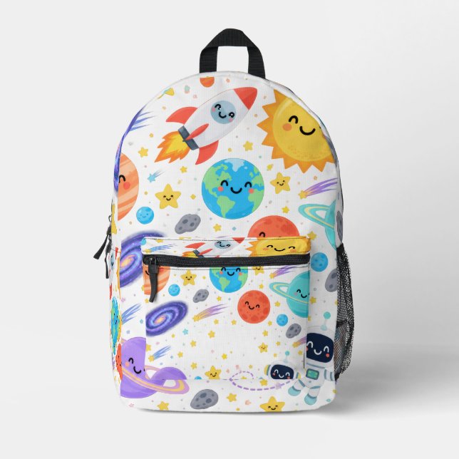 Personalized Space Explorer Kids Backpack (Front)