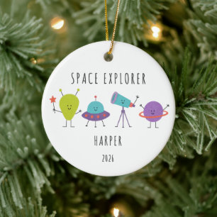 Personalized Space Explorer Kids Ornament