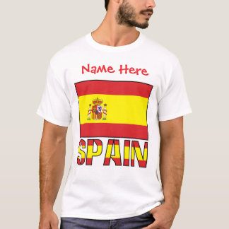 Personalized Spain Flag Heritage Mens'  T-Shirt