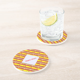 Personalized Spain Flag Tiled Coaster