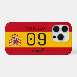 Personalized Spain National Soccer Graphic Athlete iPhone 15 Pro Case