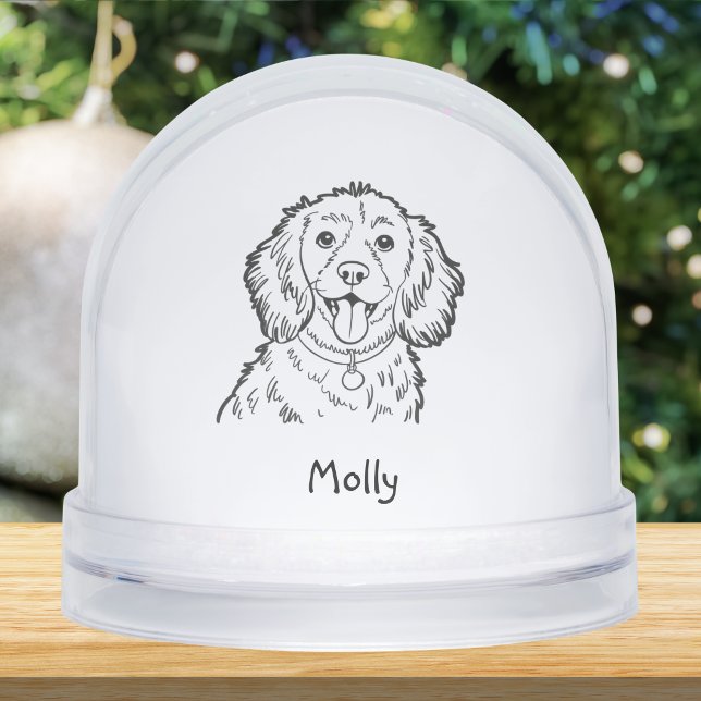 Personalized Spaniel Dog Christmas Snowglobe (Creator Uploaded)