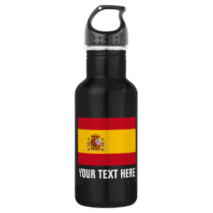 Personalized Spanish flag water bottles for Spain