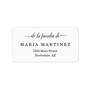Personalized Spanish Funeral Return Address Labels