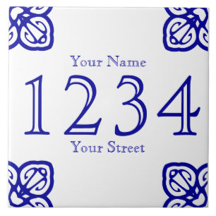 Personalized Spanish House Number Tile
