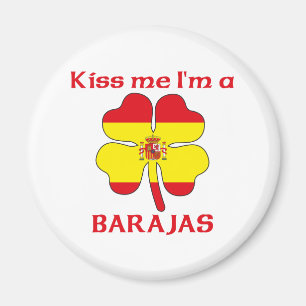 Personalized Spanish Kiss Me I'm Barajas Magnet