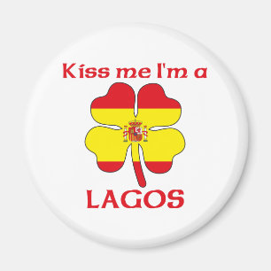 Personalized Spanish Kiss Me I'm Lagos Magnet