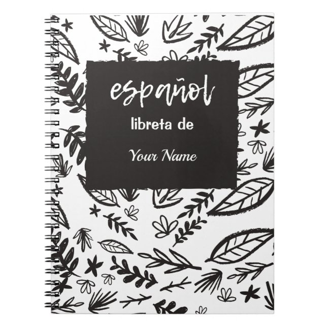 Personalized Spanish Notebook for Classes (Front)