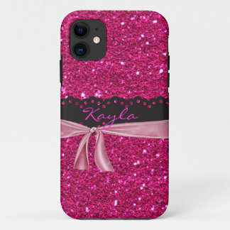 Personalized Sparkled PINK I phone 5 Case
