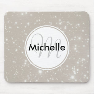 Personalized Sparkles in the Night Sky Mouse Pad