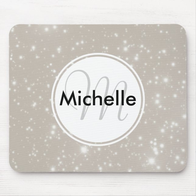 Personalized Sparkles in the Night Sky Mouse Pad (Front)