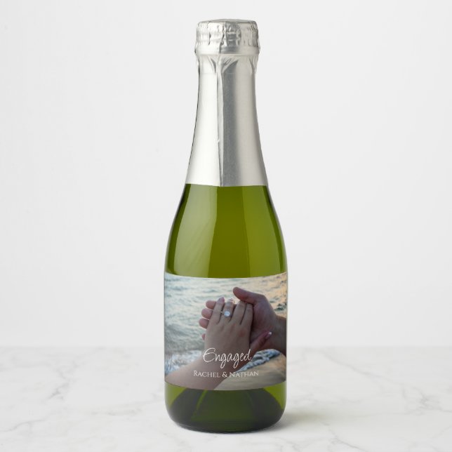 Personalized Sparkling Wine Bottle Label Photo (Front)