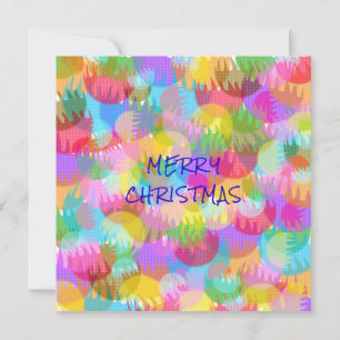PERSONALIZED SPARKLY COLOURED MERRY CHRISTMAS INVITATION