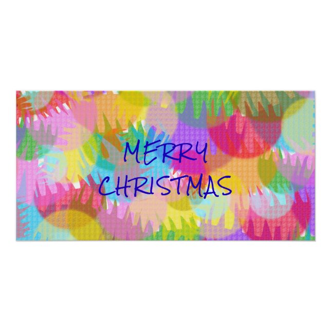 PERSONALIZED SPARKLY COLOURED MERRY CHRISTMAS POSTER (Front)
