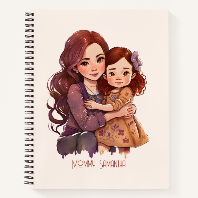 Personalized Sparkly Mother and Daughter Notebook (Front)