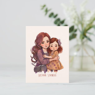 Personalized Sparkly Mother and Daughter Postcard