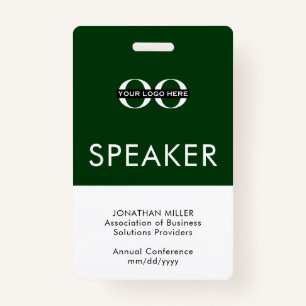 Personalized Speaker Badge Custom Text Logo