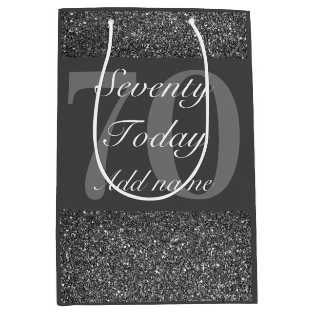 Personalized special birthday gift bag 70th (Front)