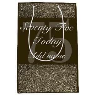 Personalized special birthday gift bag 75th