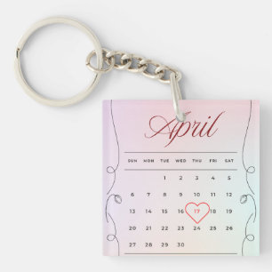 Personalized Special Date Remembrance Keychain