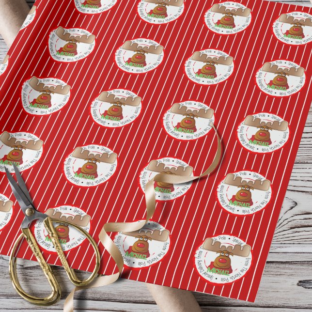 Personalized Special Delivery For Children Rudolph Wrapping Paper (Creator Uploaded)