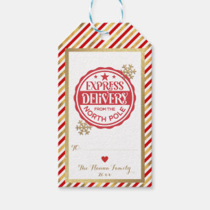 Personalized Special Delivery North Pole Santa Gift Tags