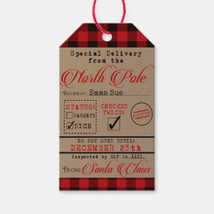 Personalized Special Delivery Santa Claus Gift Tags