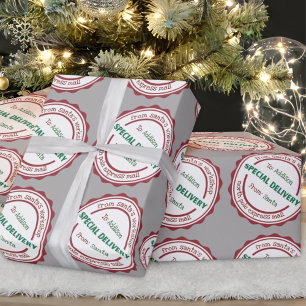 Personalized Special Delivery Santa's Workshop Wrapping Paper