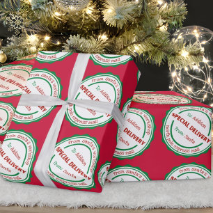 Personalized Special Delivery Santa's Workshop Wrapping Paper