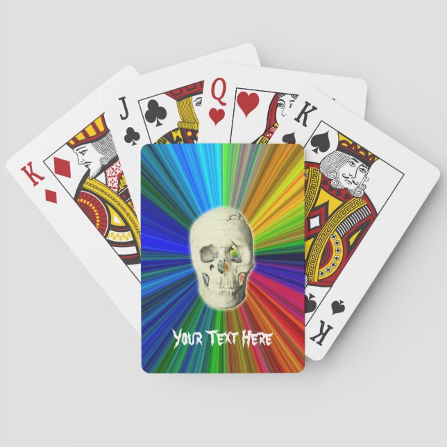 Personalized Spectrum and Skull Playing Cards (Back)