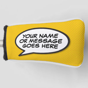 Personalized Speech Bubble Comic Book Golf Head Cover