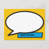 Personalized Speech Bubble Fun Comic Book