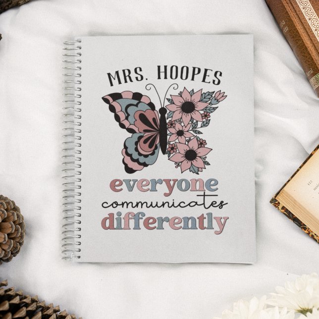Personalized Speech Language Pathologist Butterfly Notebook (Creator Uploaded)