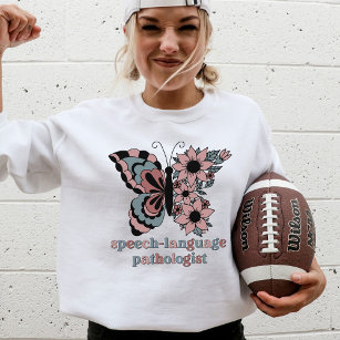Personalized Speech-Language Pathologist Butterfly Sweatshirt