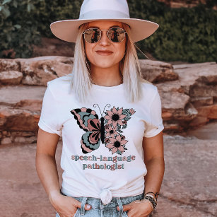 Personalized Speech-Language Pathologist Butterfly T-Shirt