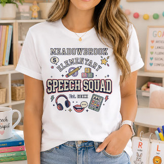 Personalized Speech Squad School SLP T-Shirt