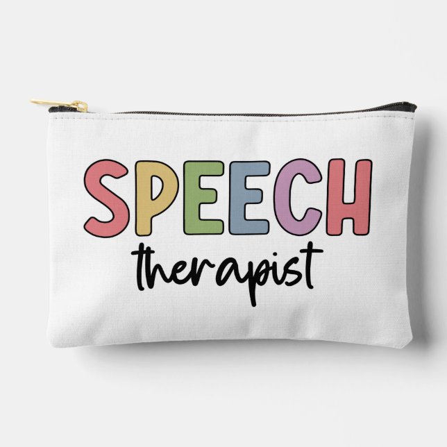 Personalized Speech Therapist SLP Accessory Pouch (Front)