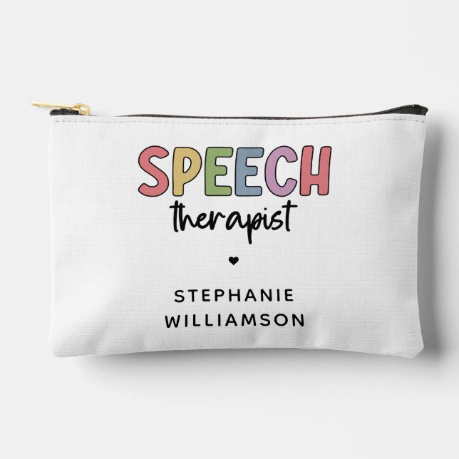 Personalized Speech Therapist SLP Accessory Pouch (Front)