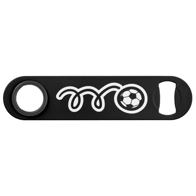 Personalized speed bottle opener for soccer fans (Back Horizontal)